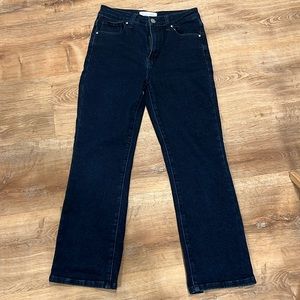 Risen Original Straight Leg Jeans 27 / Solid Dark Denim